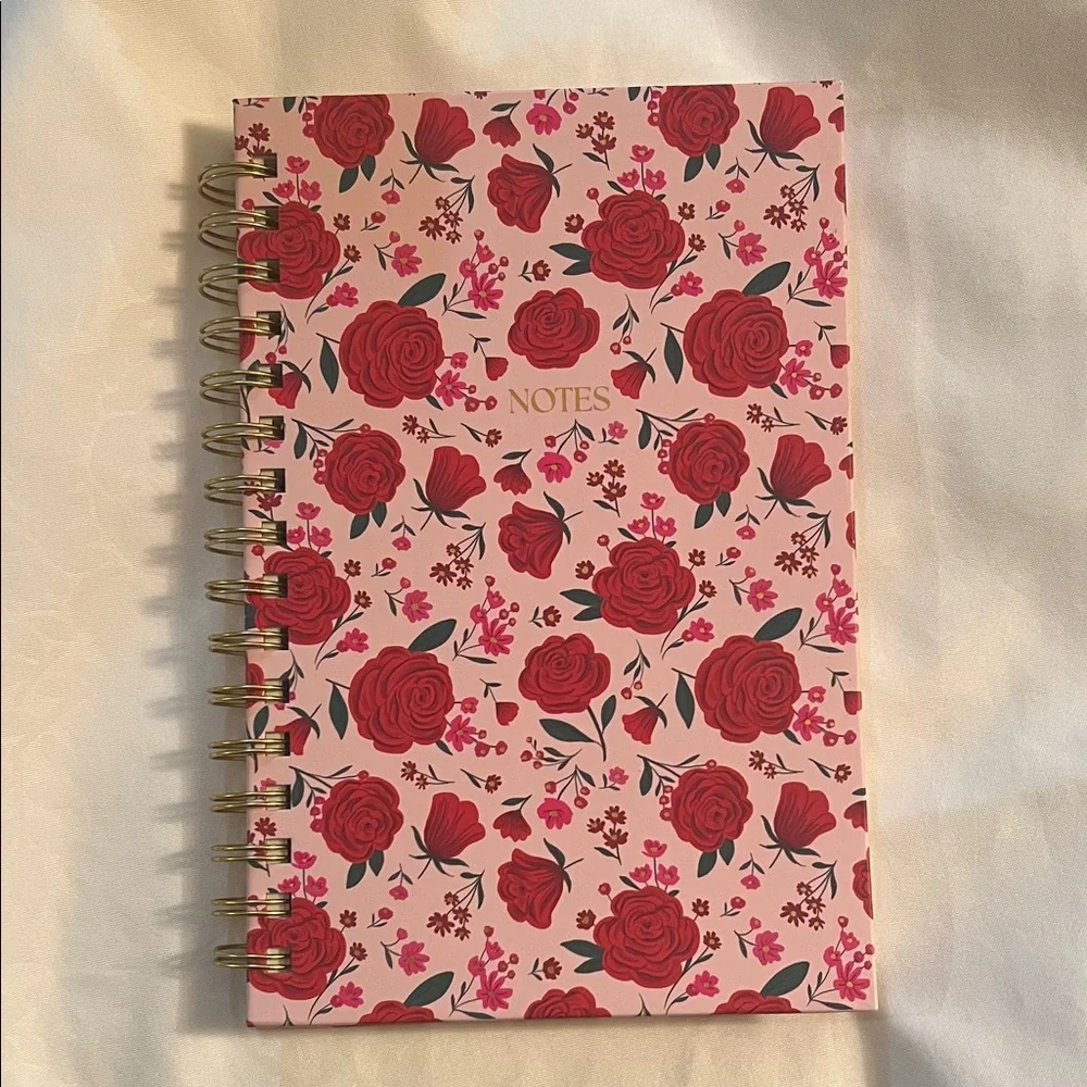 Floral Pink and Red Notebook Journal Diary NWT